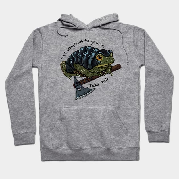 Battle toad in armor Hoodie by Petra Vitez